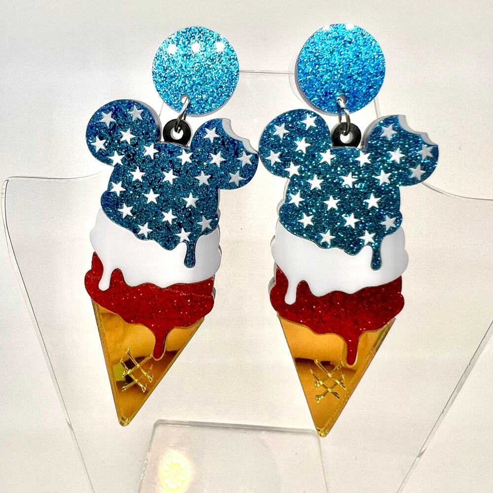 USA Earrings - Mickey Earrings - Ice Cream Earrings - Summer Accessories